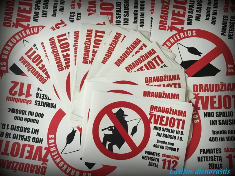 Už mėgėjų žvejybos taisyklių pažeidimus – nemenkos baudos