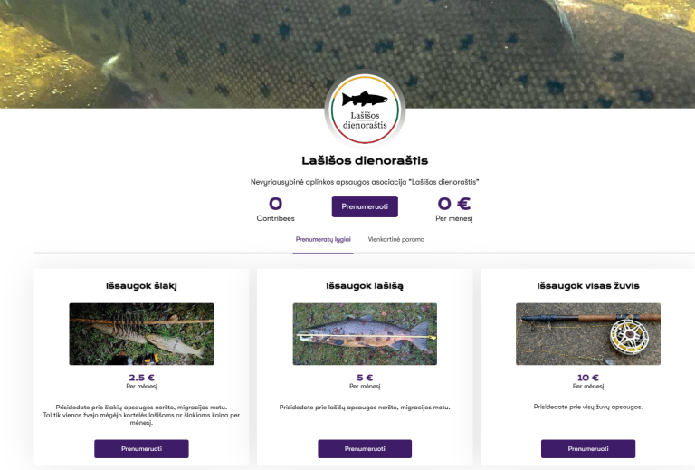 Nuo šiol prie mūsų veiklos galite prisidėti per contribee platformą!
