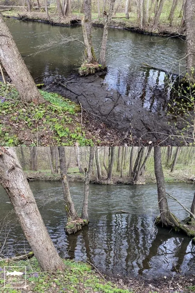 Vilnelės upė žemiau užtvankos